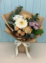 Букет цветов из:  Герберы и Хризантемы в Подгорном