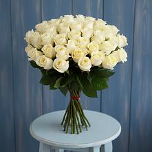 Букет 51 Белая роза Эдлесс Лав #REPLACE_PRED# Подгорном