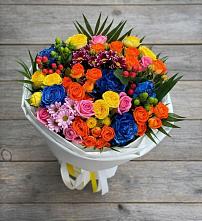 Букет цветов из:  Розы и Хризантемы в Подгорном