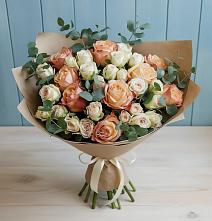 Букет цветов из:  Альстромерии и Розы в Подгорном