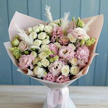 Букет цветов из:  Альстромерии и Розы в Подгорном